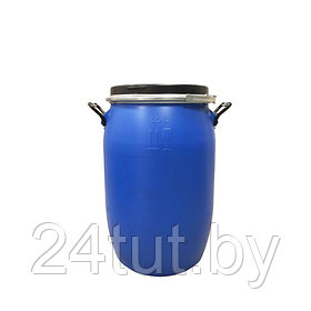 Бочка для душа  65 литров с крышкой  и хомутом (кран пластик)