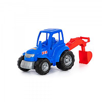 Детская игрушка Трактор "Чемпион" (синий) с лопатой (в сеточке) арт. 84736 Полесье