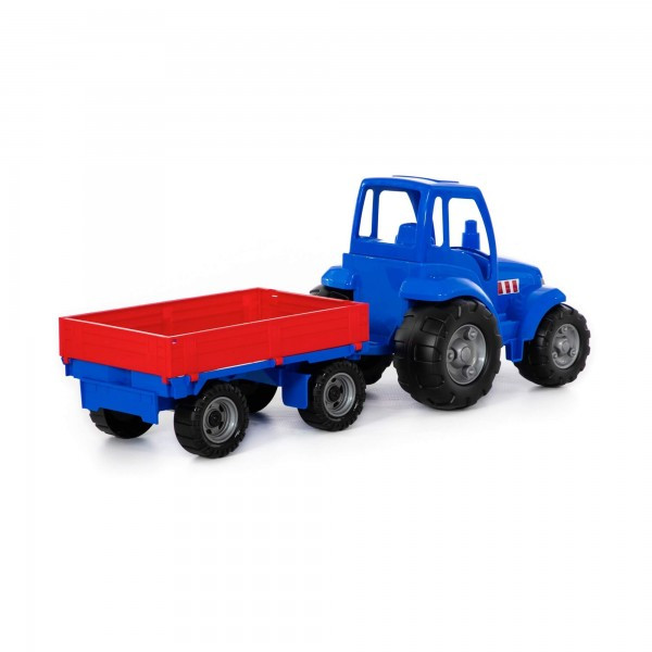 Детская игрушка Трактор "Чемпион (синий) с прицепом (в сеточке) арт. 84743 Полесье - фото 4 - id-p184977633