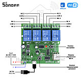 Sonoff DC 4CH (DC 7-32V) (умный Wi-Fi модуль с 4 реле), фото 8