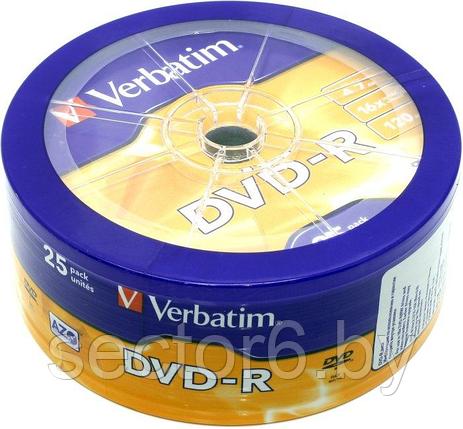 Диск DVD-R Disc Verbatim 4.7Gb 16x уп. 25 шт 43730 VERBATIM Диск DVD-R Disc Verbatim 4.7Gb 16x уп., фото 2