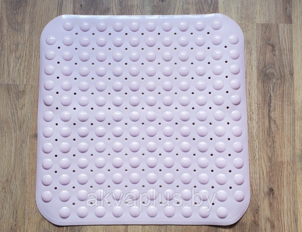 Коврик для ванной резиновый BISK на присосках 53х54 см розовый - фото 1 - id-p49456386