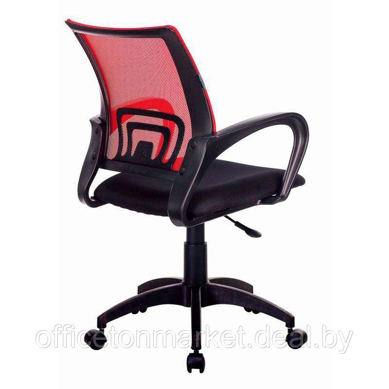 Кресло для персонала Бюрократ "CH-695NLT", ткань, пластик, красный, черный - фото 4 - id-p184993779
