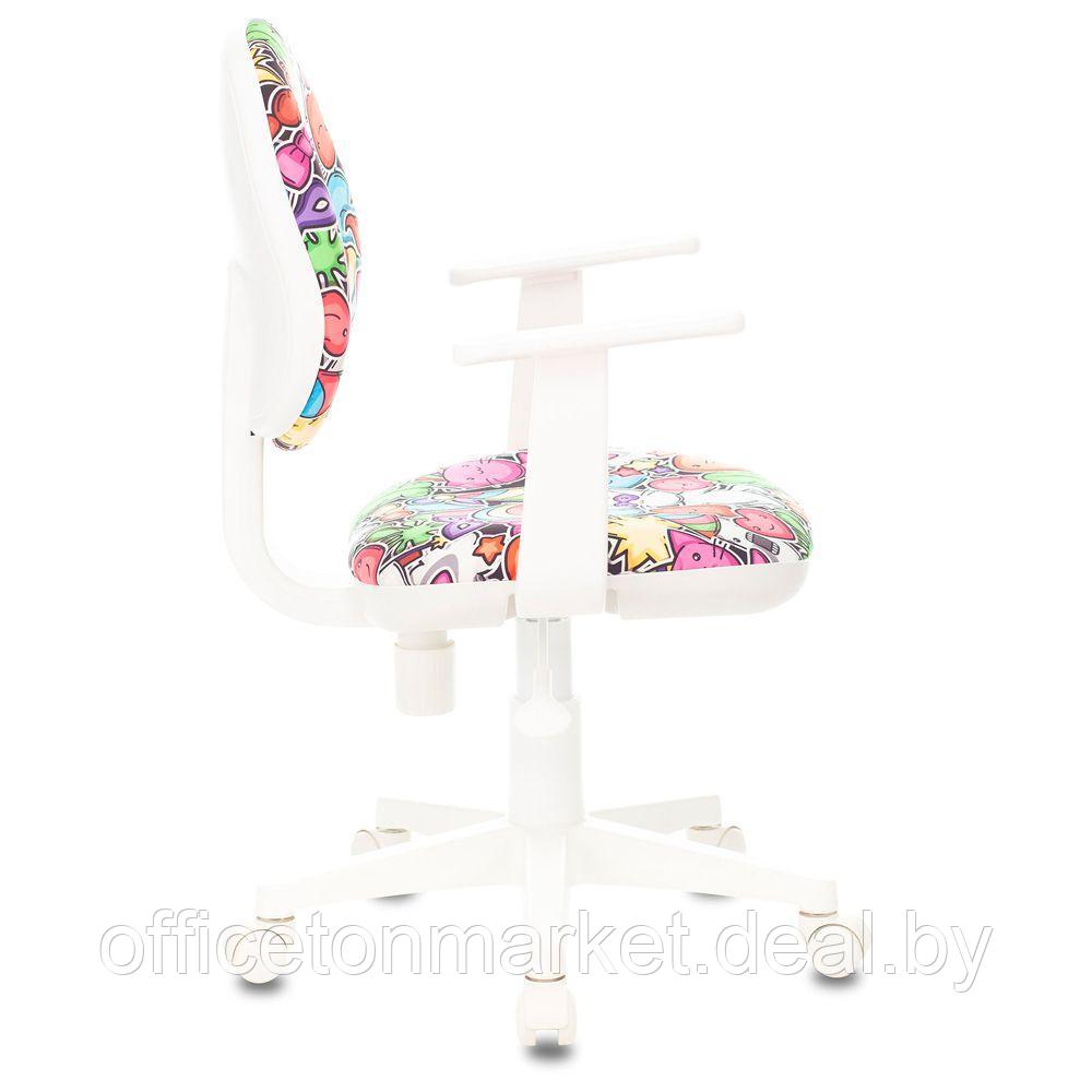 Кресло детское Бюрократ CH-W356AXSN, ткань, пластик, белый - фото 3 - id-p183689977