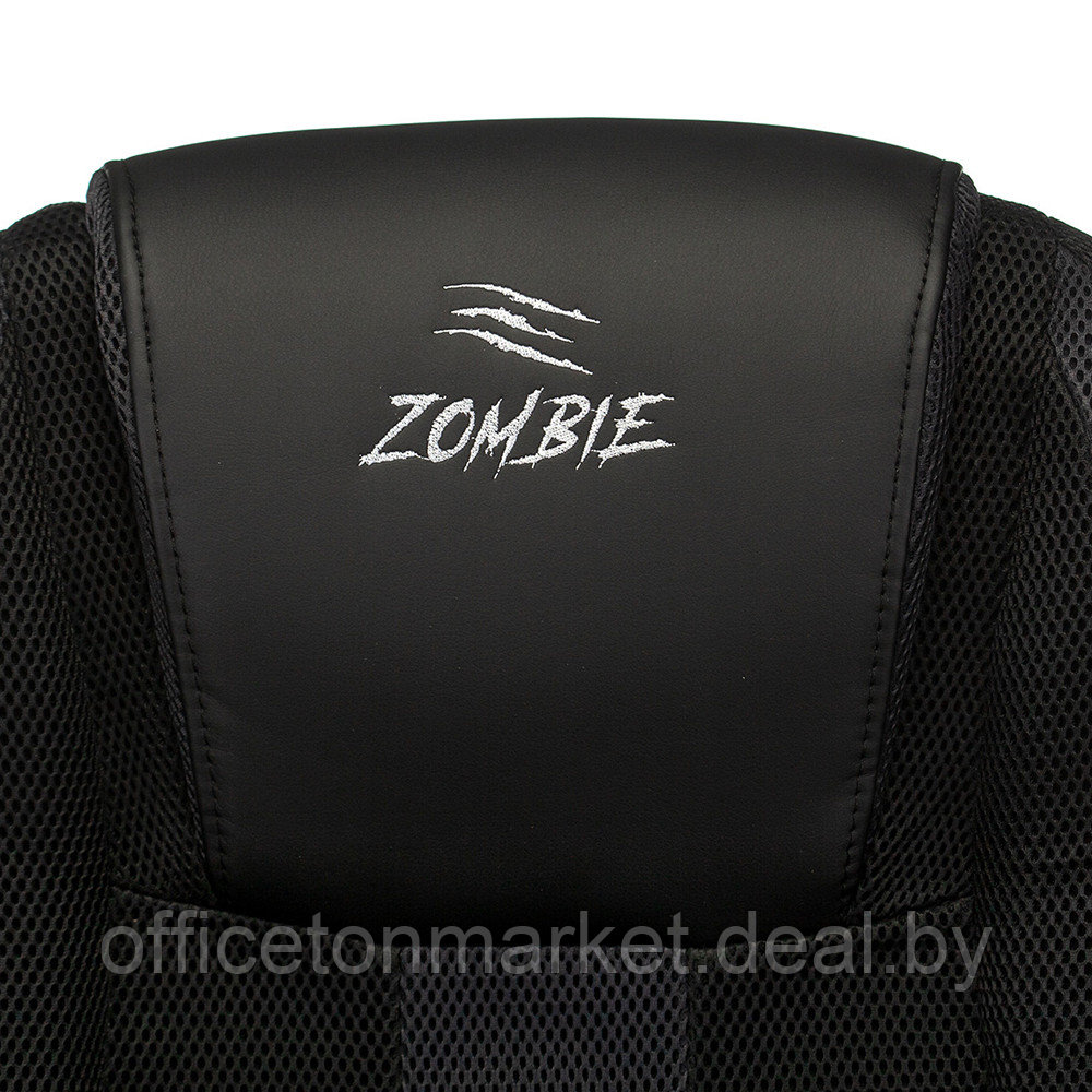 Кресло игровое "Бюрократ Zombie 9", текстиль, экокожа, пластик, черный,серый - фото 7 - id-p181608724