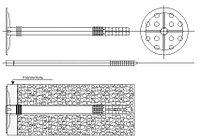 Дюбель для теплоизоляции 10 х180мм с металл. гвоздем