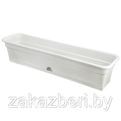 Ящик для цветов балконный пластмассовый 80х19х18см, мрамор (Россия)
