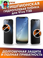 Матовая гидрогелевая защитная плёнка антишпион для Vivo Y30