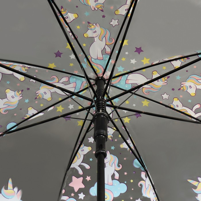 Зонт детский прозрачный для девочек Единороги - фото 5 - id-p185011186