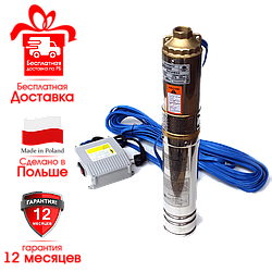 Скважинный насос Omnigena EVJ 2,5-60-0,75 (230В) кабель 19 метров, Польша