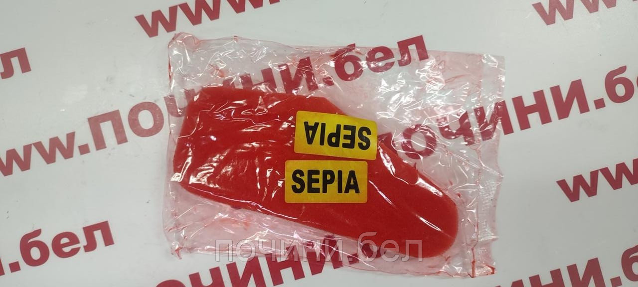 Фильтр воздушный (элемент) скутер Suzuki SEPIA, (Сепия) поролон, с пропиткой, красный - фото 1 - id-p185014811