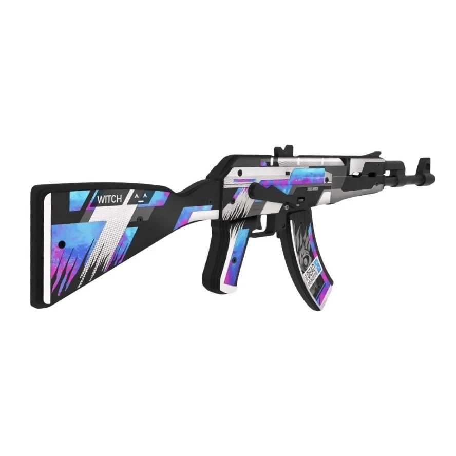 Деревянный автомат VozWooden Active АК-47 AKR Некромансер КС ГО / Necromancer CS GO (Стандофф 2 резинкострел) - фото 2 - id-p185020774