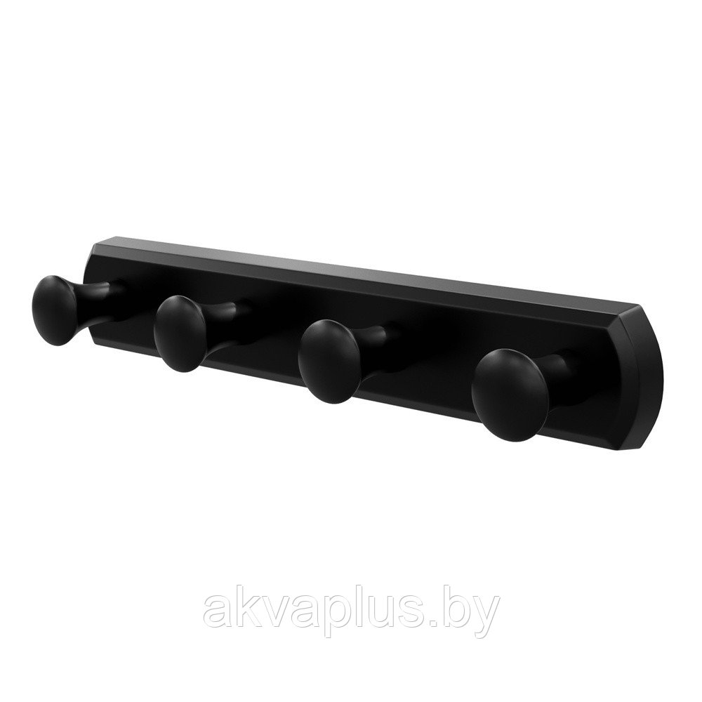 Планка на четыре крючка Wasser KRAFT K-1074 Black