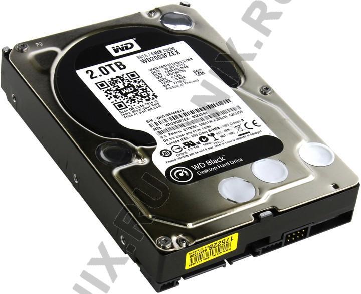 HDD 2 Tb SATA 6Gb/s Western Digital Black WD2003FZEX 3.5" 7200rpm 64Mb