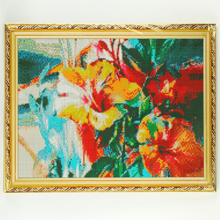 Алмазная мозаика (живопись) 40*50см - Яркие цветы - фото 2 - id-p185023274