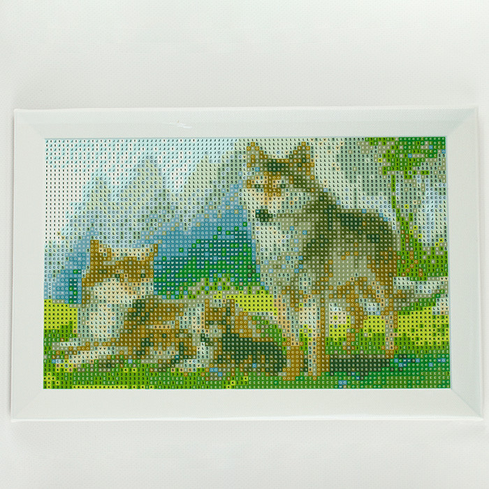 Алмазная мозаика 20*30см - Волчья семья - фото 2 - id-p185024172