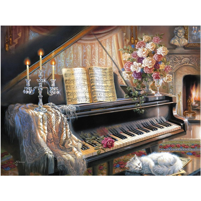 Алмазная мозаика 20*30см - Пианино, фото 1