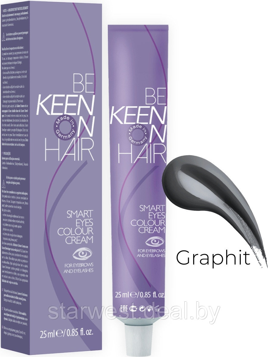 KEEN Smart Eyes Colour Cream 60 мл (графит) Краска для бровей и ресниц - фото 1 - id-p185024477
