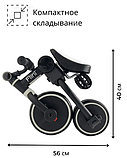 Детский беговел-велосипед Bubago Flint BG-F-2 (черный/белый) без родительской ручки Трансформер, складной, фото 4