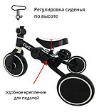 Детский беговел-велосипед Bubago Flint BG-F-2 (черный/белый) без родительской ручки Трансформер, складной, фото 6