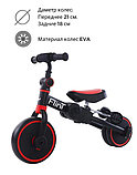 Детский беговел-велосипед Bubago Flint BG-F-1 (черный/красный) без родительской ручки Трансформер, складной, фото 4
