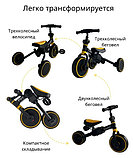Детский беговел-велосипед Bubago Flint BG-F-3 (черный/желтый) без родительской ручки Трансформер, складной, фото 2