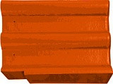 Цементно-песчаная черепица Забудова Фронтонная левая, оранжевая - фото 1 - id-p185026925