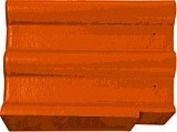 Цементно-песчаная черепица Забудова Фронтонная правая, оранжевая - фото 1 - id-p137620502