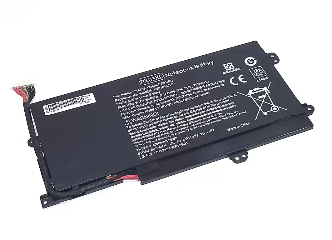 Аккумулятор (батарея) для ноутбука HP Envy 14 (PX03-3S1P), 11.1В, 50Wh, черный (OEM)