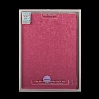 Чехол-книжка для Apple iPad Air 2 (A1566, A1567) "RICH BOSS" Golden Coast (кожаный розовый коробка)