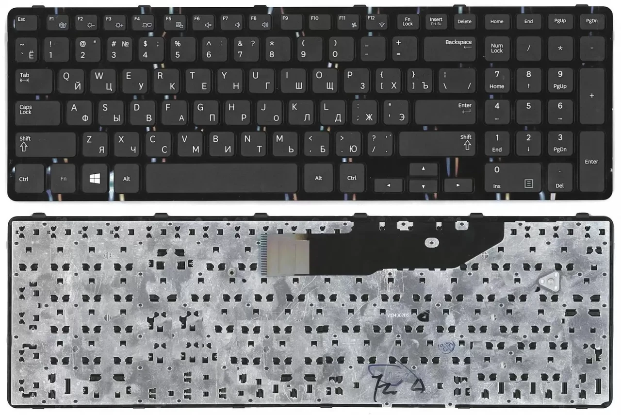 Клавиатура для ноутбука Samsung NP350E7C 355E7C, черная рамка, черная