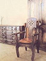 Кресло-трон садовое и банное из натурального дерева "Ладимир", фото 1