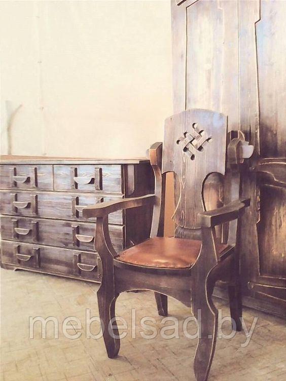 Кресло-трон садовое и банное из натурального дерева "Ладимир" - фото 1 - id-p185030392
