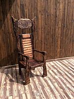 Кресло-трон садовое и банное из натурального дерева "Ладислав", фото 1