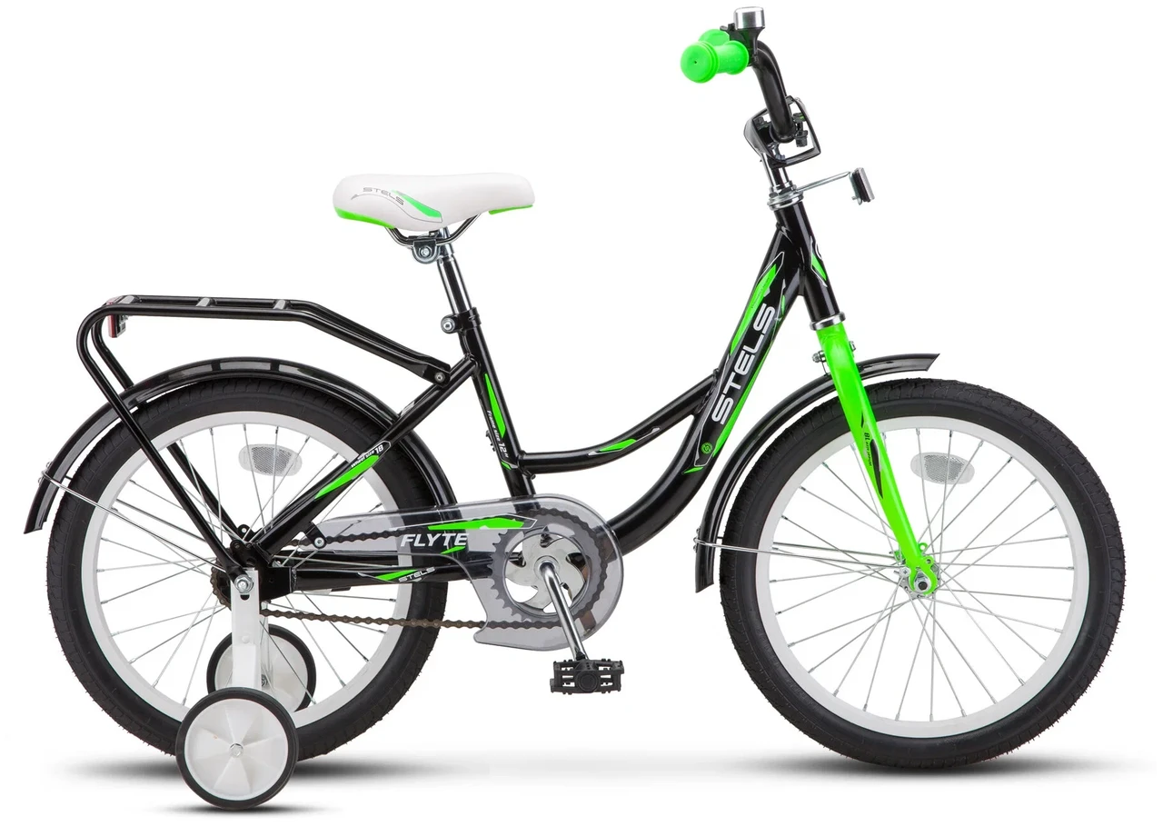 Велосипед детский Stels Flyte 14" Z011 черный/зеленый - фото 1 - id-p148178932