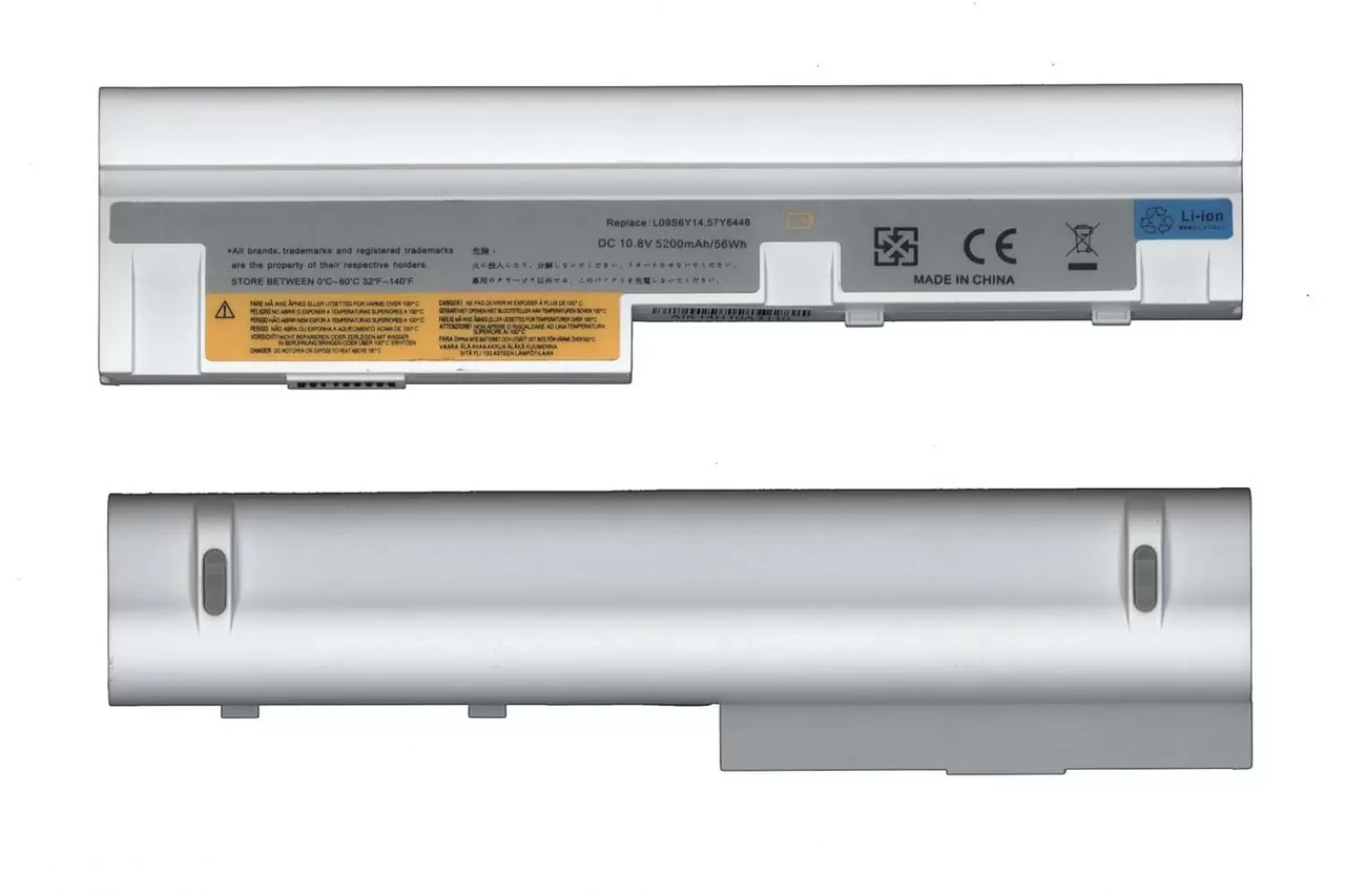 Аккумулятор (батарея) для ноутбука Lenovo IdeaPad S10-3 (L09S6Y14), 10.8В, 56Wh OEM белая