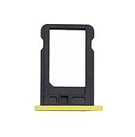 Держатель (лоток) SIM-карты для Apple IPhone 5С, желтый