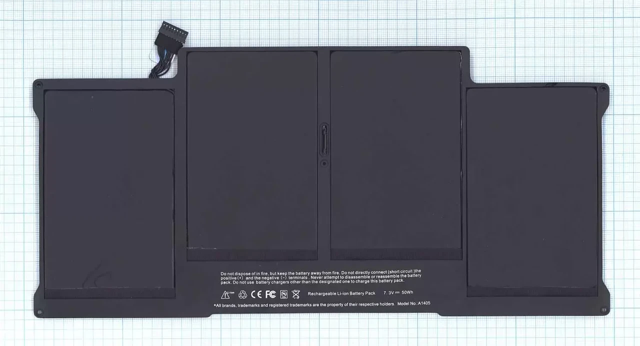 Аккумулятор (батарея) для ноутбука Apple MacBook A1466 A1405, 7.6В, 7200мАч (OEM)