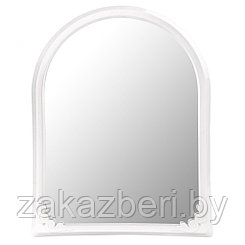 Зеркало настенное 495х390мм пластмассовая рама, белый (Баш)