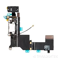 Системный разъем (разъем зарядки) для Apple iPhone 5S с аудио разъемом (разъемом гарнитуры), микрофоном и