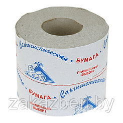 Туалетная бумага 1 слойная "Сангигиеническая", сырье - макулатура, перфорация (Россия)