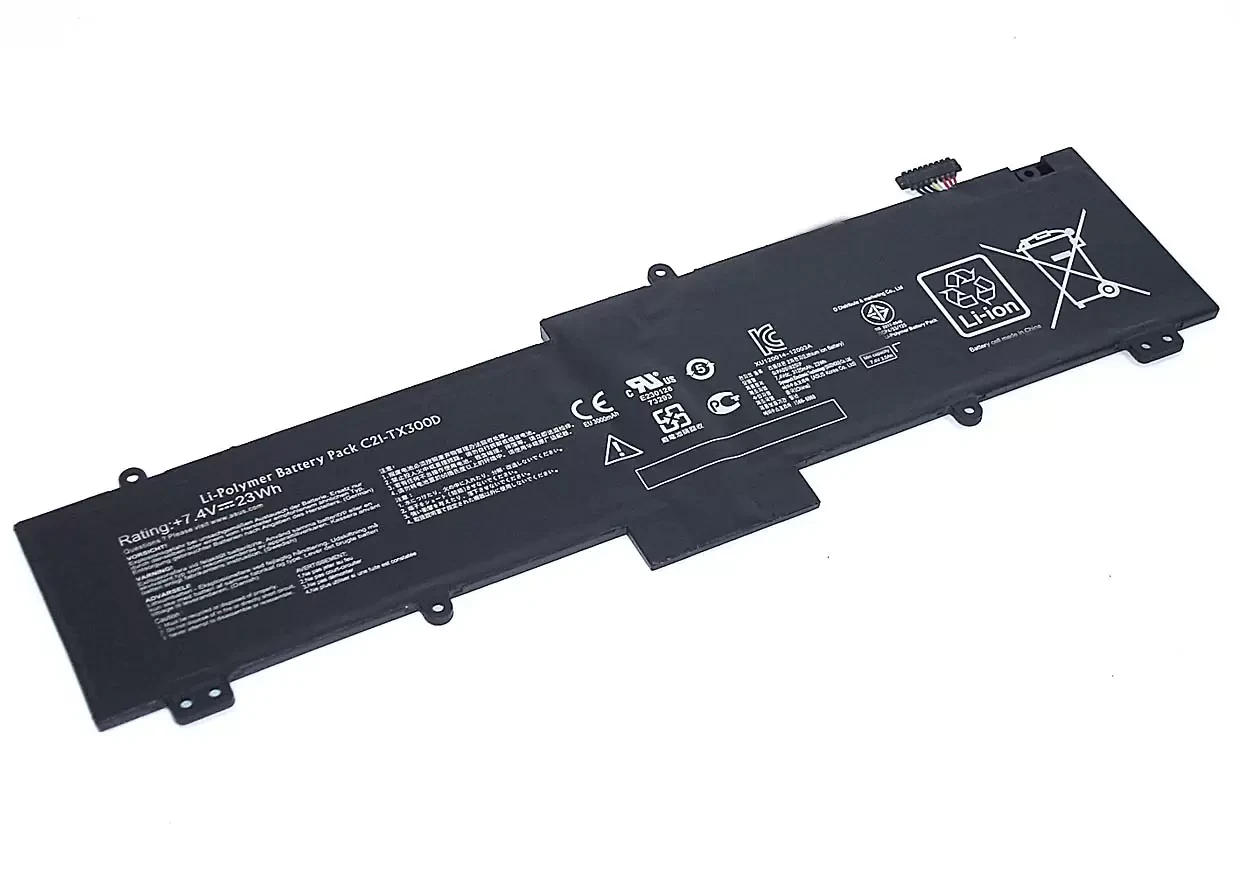 Аккумулятор (батарея) С21-TX300D для ноутбука Asus TX300CA, 7.4В, 23Вт, Li-Ion