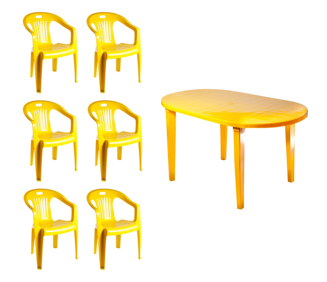 Набор с овальным столом и 4 стула - фото 2 - id-p185043077