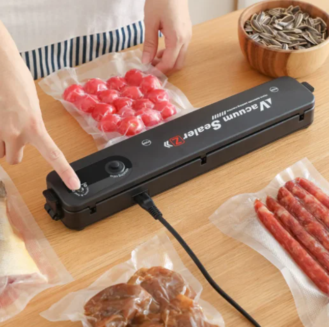 Вакуумный упаковщик (запайщик) продуктов Vacuum Sealer S (2 режима работы +10 пакетов в подарок) - фото 4 - id-p185043260