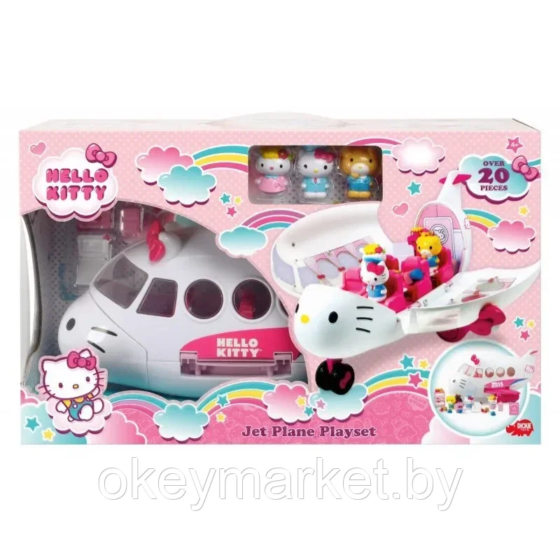 Игровой набор Hello Kitty самолет + 3 фигурки, фото 2