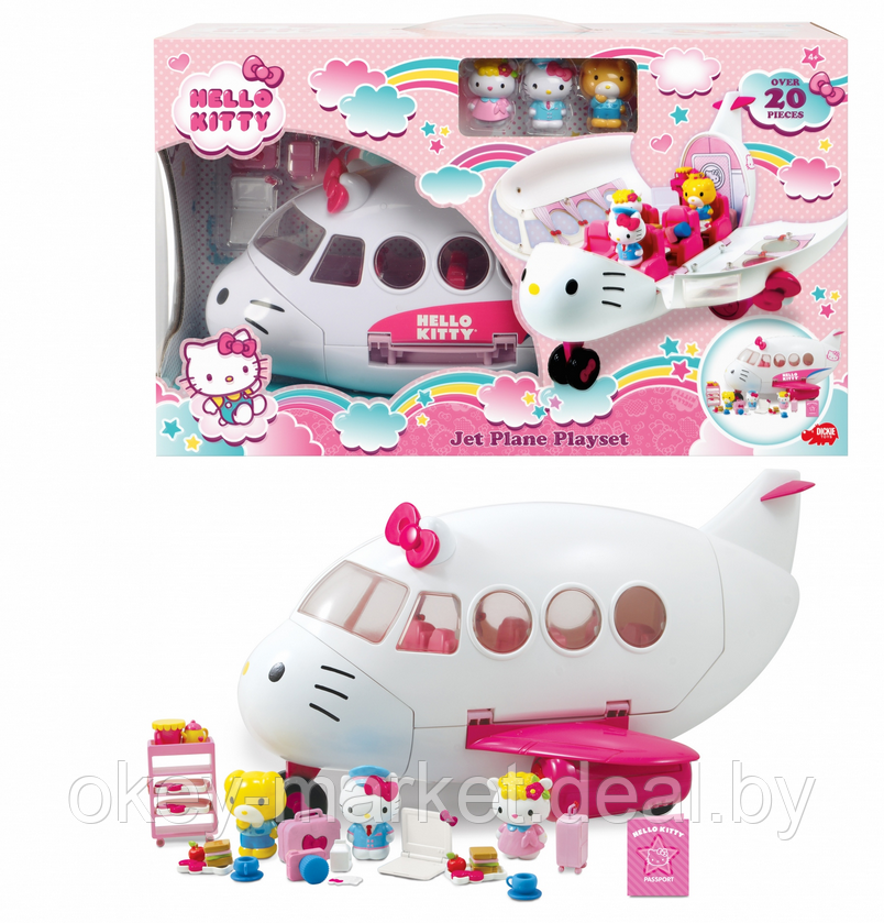 Игровой набор Hello Kitty самолет + 3 фигурки - фото 3 - id-p185043364