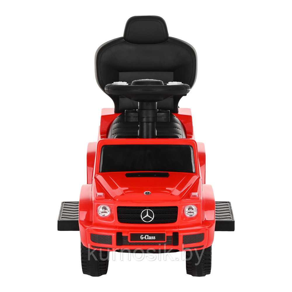 Машинка каталка детская Mercedes-Benz NINGBO с ручкой, бампер, подставка для ног 653 красный - фото 6 - id-p185050082