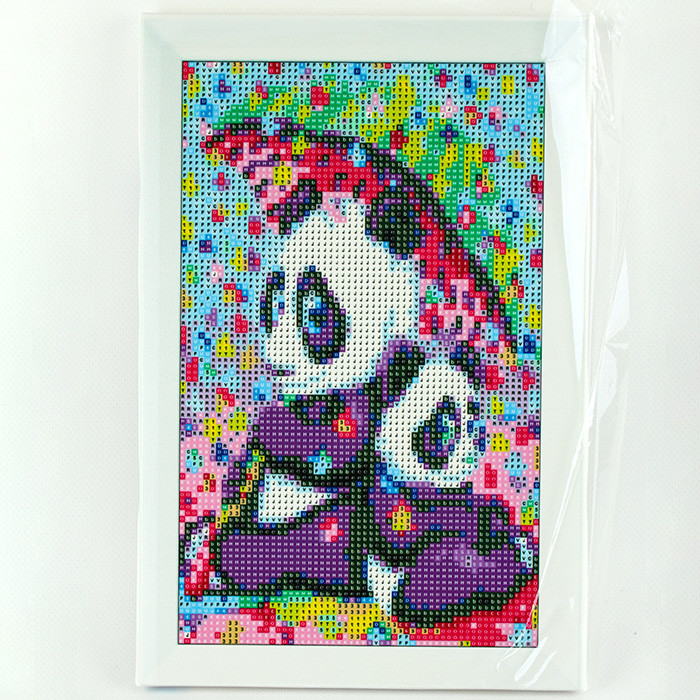 Алмазная мозаика 20*30см - Цветные панды - фото 2 - id-p185051557
