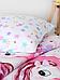 Детское постельное белье для девочек NS31 полутороспальное цветное с рисунком 3D бязь натуральный хлопок, фото 6