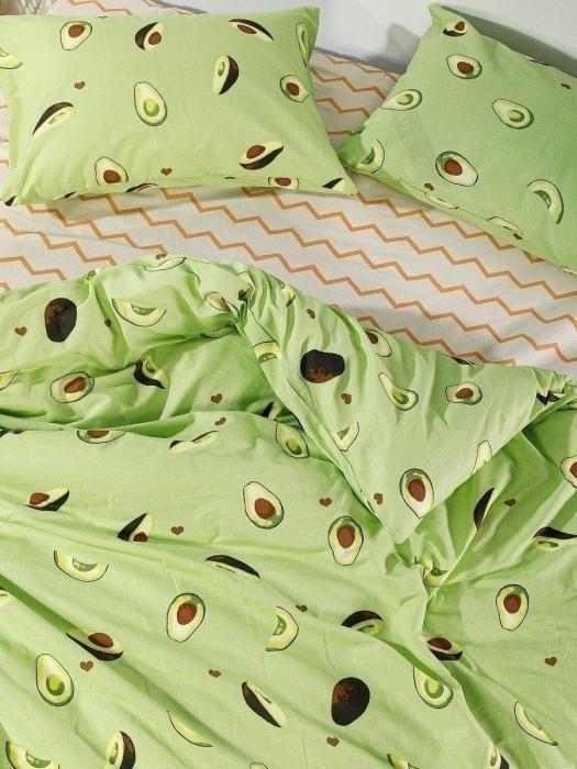 Комплект постельного белья двуспальный NS22 зеленое бязевое цветное с европростыней рисунком бязь - фото 5 - id-p184907097